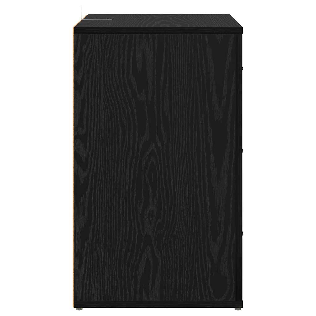 Nachttisch Schwarz Eichen-Optik 50 x 36 x 60 cm Holzwerkstoff