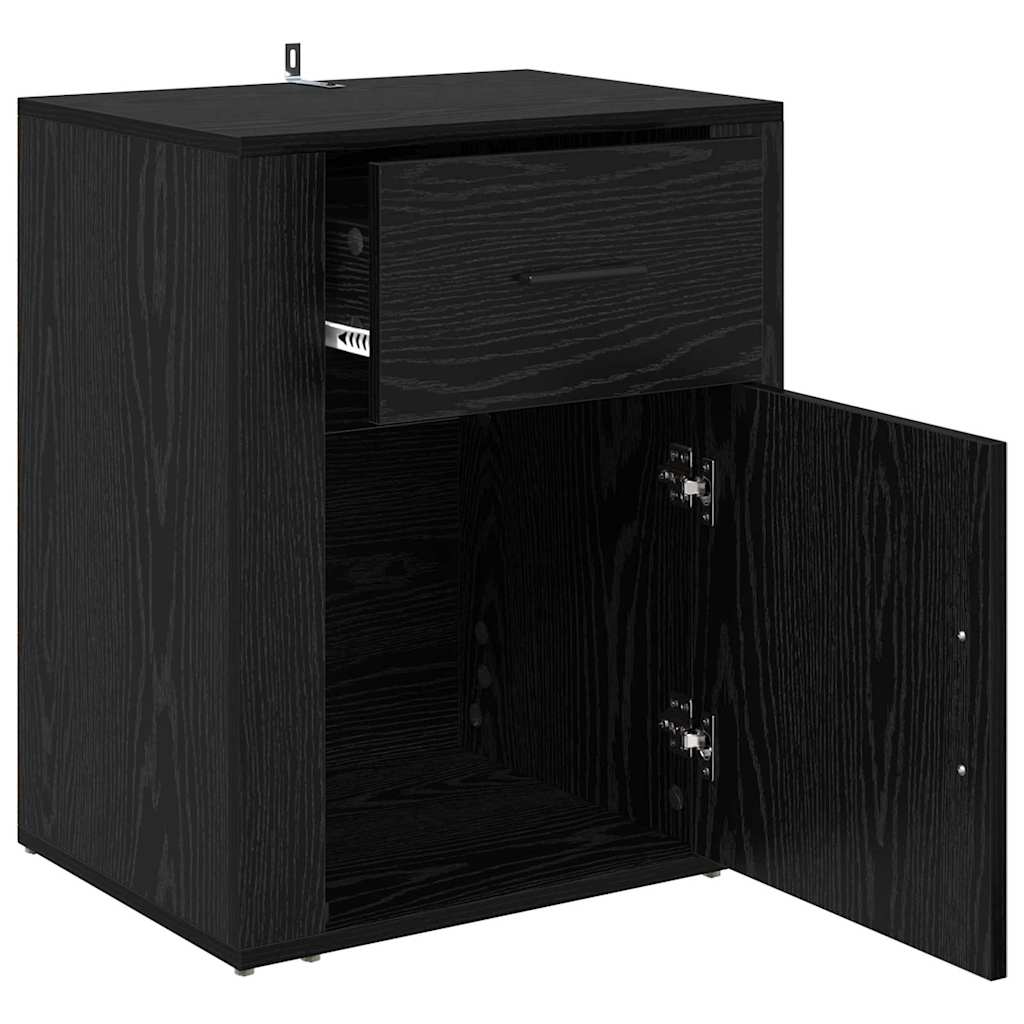 Nachttisch Schwarz Eichen-Optik 50 x 36 x 60 cm Holzwerkstoff