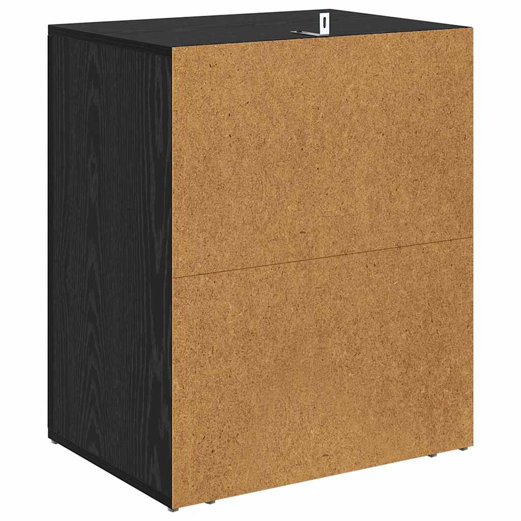 Nachttisch Schwarz Eichen-Optik 50 x 36 x 60 cm Holzwerkstoff