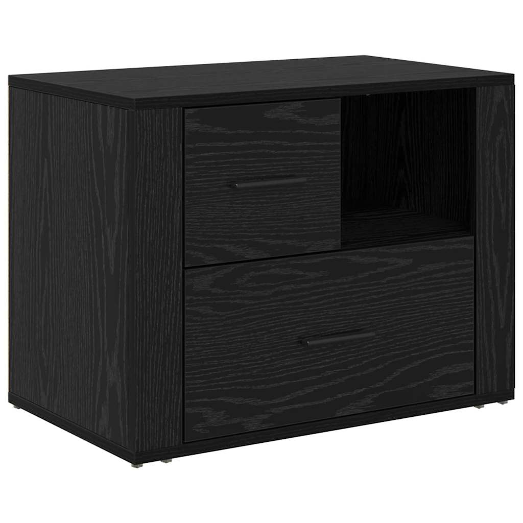 Nachttisch Schwarz Eichen-Optik 60 x 36 x 45 cm Holzwerkstoff