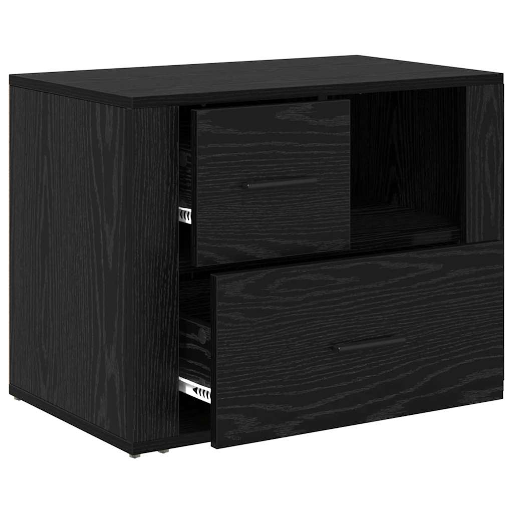 Nachttisch Schwarz Eichen-Optik 60 x 36 x 45 cm Holzwerkstoff