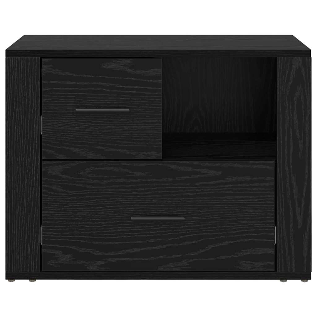 Nachttisch Schwarz Eichen-Optik 60 x 36 x 45 cm Holzwerkstoff