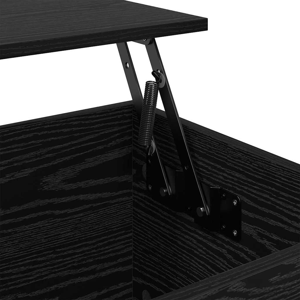 Nachttisch Schwarz Eichen-Optik 60 x 44.5 x 45 cm Holzwerkstoff