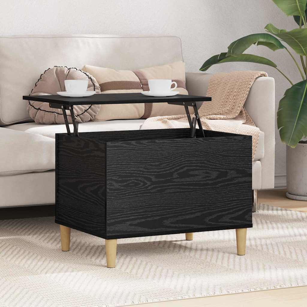 Nachttisch Schwarz Eichen-Optik 60 x 44.5 x 45 cm Holzwerkstoff