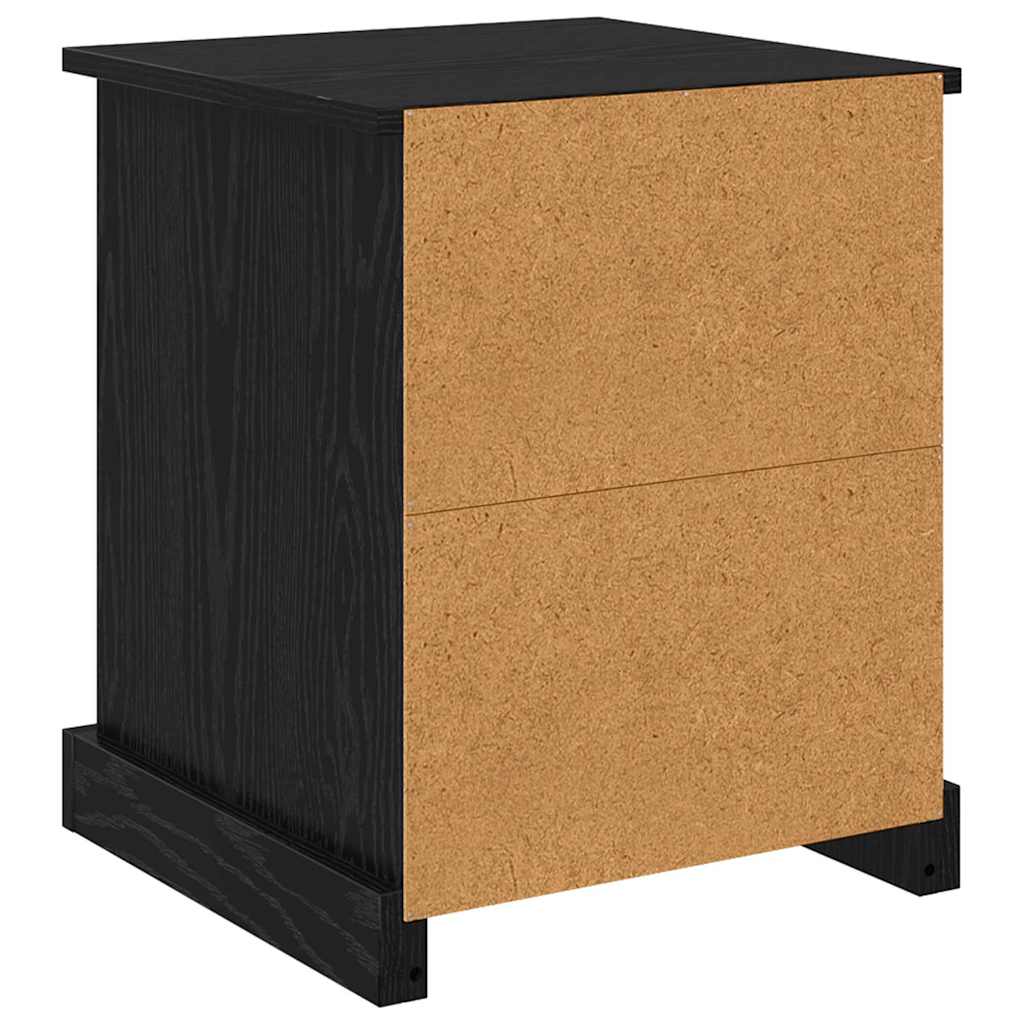 Nachttisch Schwarz Eichen-Optik 39 x 39 x 47.5 cm Holzwerkstoff