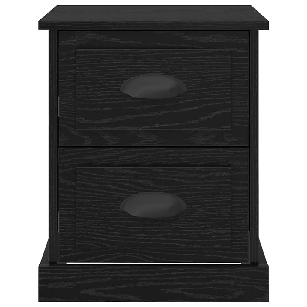 Nachttisch Schwarz Eichen-Optik 39 x 39 x 47.5 cm Holzwerkstoff