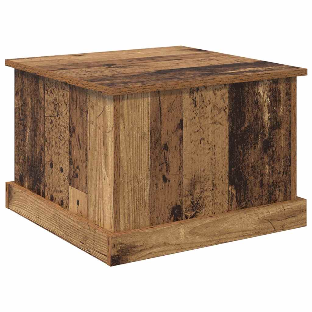 Couchtisch with Drawer Altholz 50 x 50 x 35 cm Holzwerkstoff