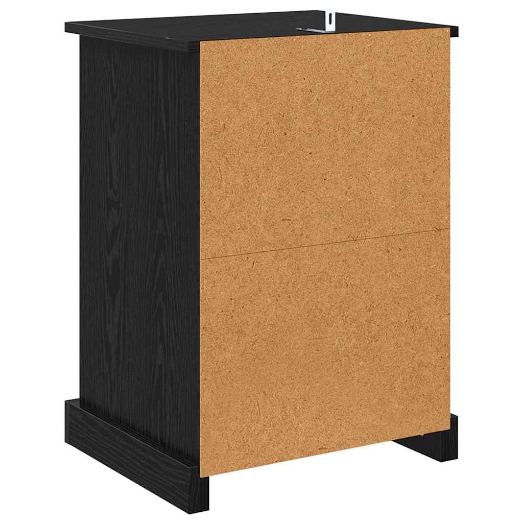 Nachttisch Schwarz Eichen-Optik 43 x 36 x 60 cm Holzwerkstoff