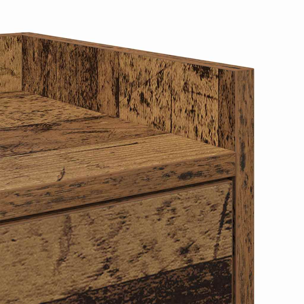 Nachttisch mit Schubladen Altholz 40 x 29 x 60 cm Holzwerkstoff