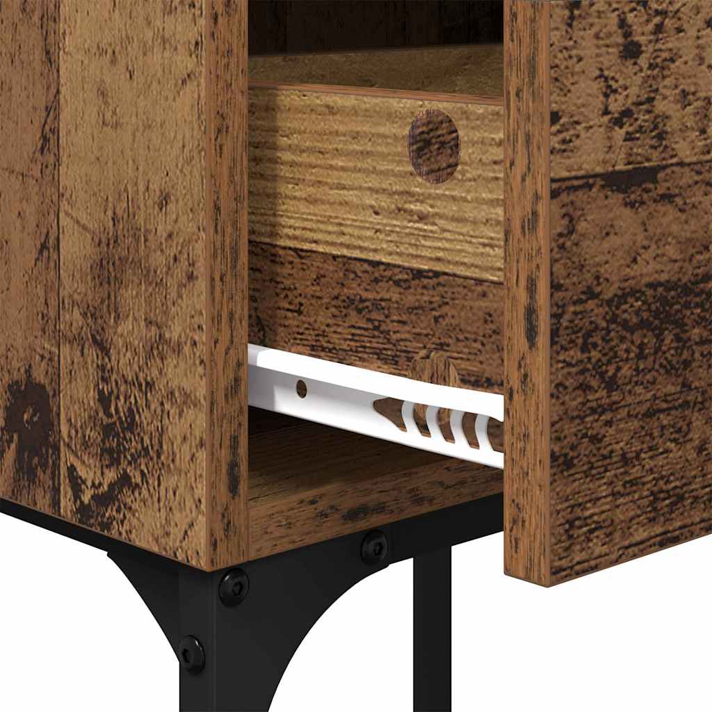 Nachttisch mit Schubladen Altholz 40 x 29 x 60 cm Holzwerkstoff