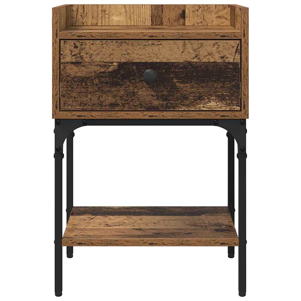 Nachttisch mit Schubladen Altholz 40 x 29 x 60 cm Holzwerkstoff