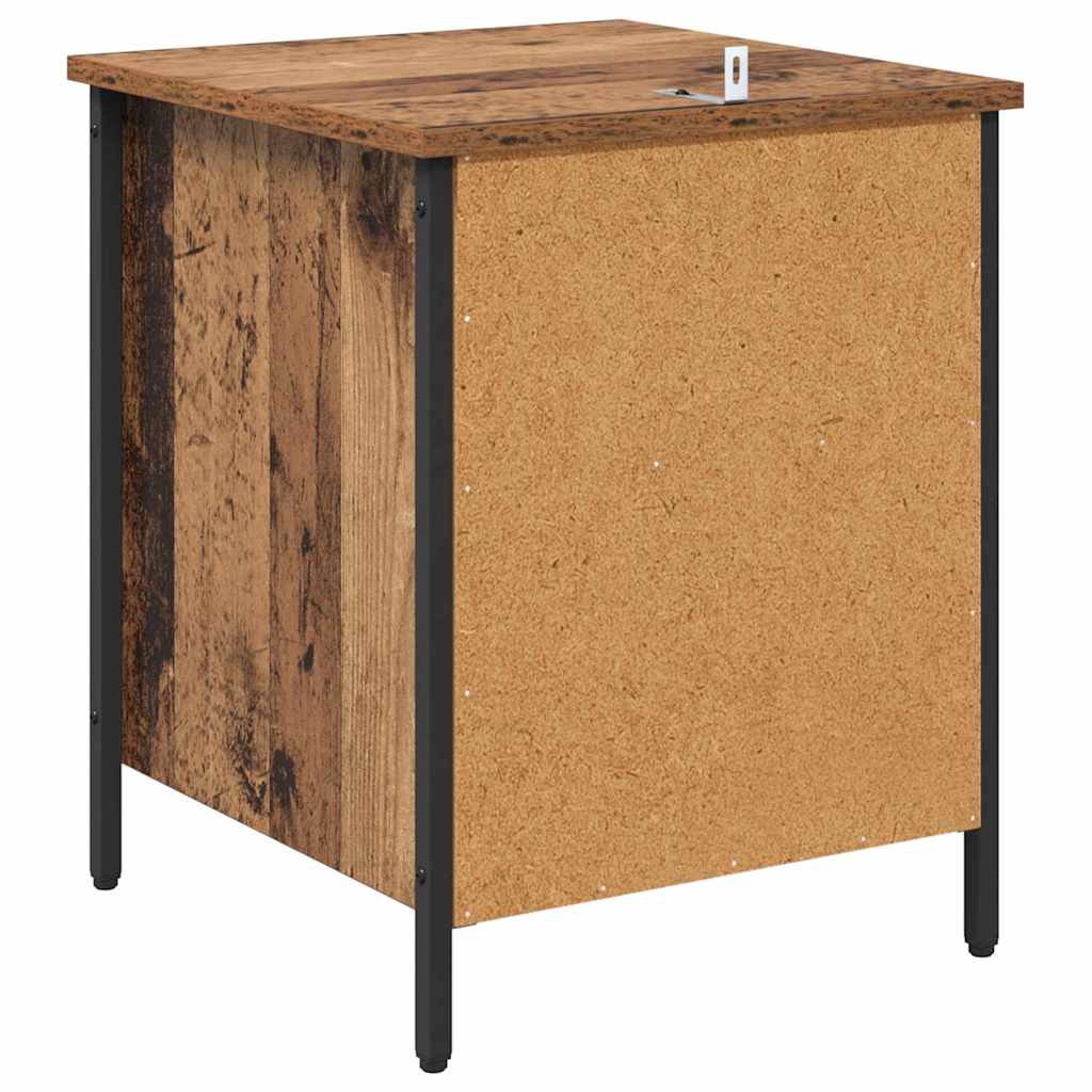 Nachttisch mit Schubladen Altholz 40 x 42 x 50 cm Holzwerkstoff