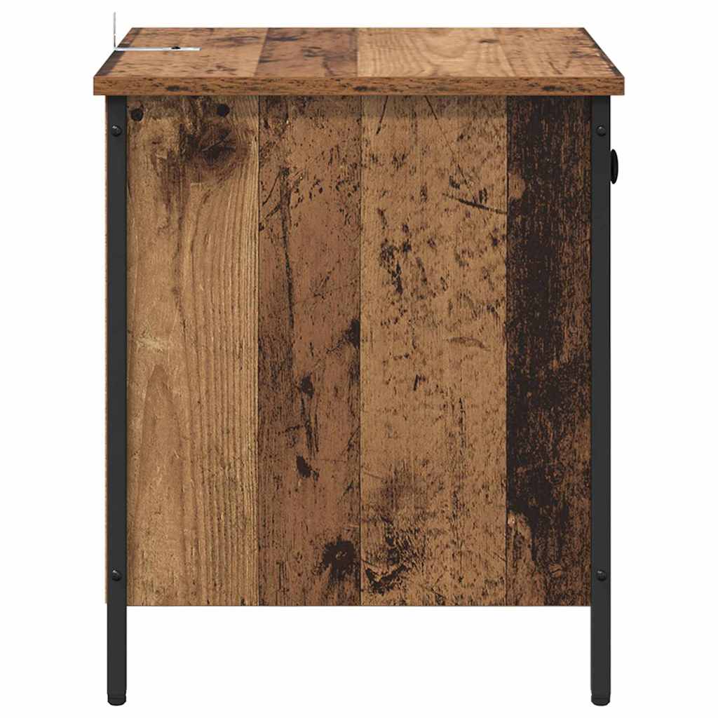 Nachttisch mit Schubladen Altholz 40 x 42 x 50 cm Holzwerkstoff
