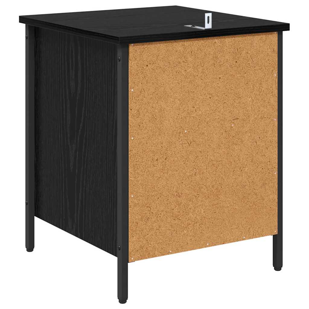 Nachttisch Schwarz Eichen-Optik 40 x 42 x 50 cm Holzwerkstoff