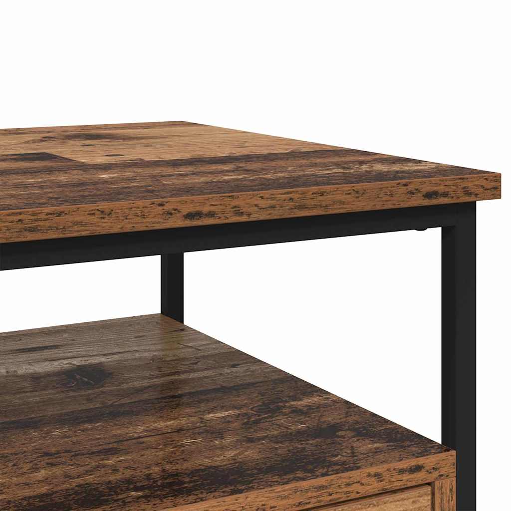Nachttisch mit Schubladen Altholz 40 x 42 x 56 cm Holzwerkstoff