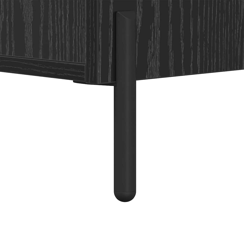 Nachttisch Schwarz Eichen-Optik 40 x 35 x 47,5 cm Holzwerkstoff