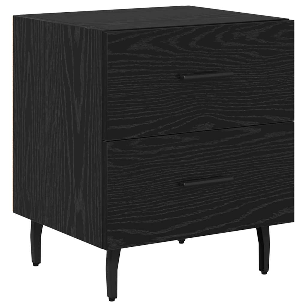 Nachttisch Schwarz Eichen-Optik 40 x 35 x 47,5 cm Holzwerkstoff