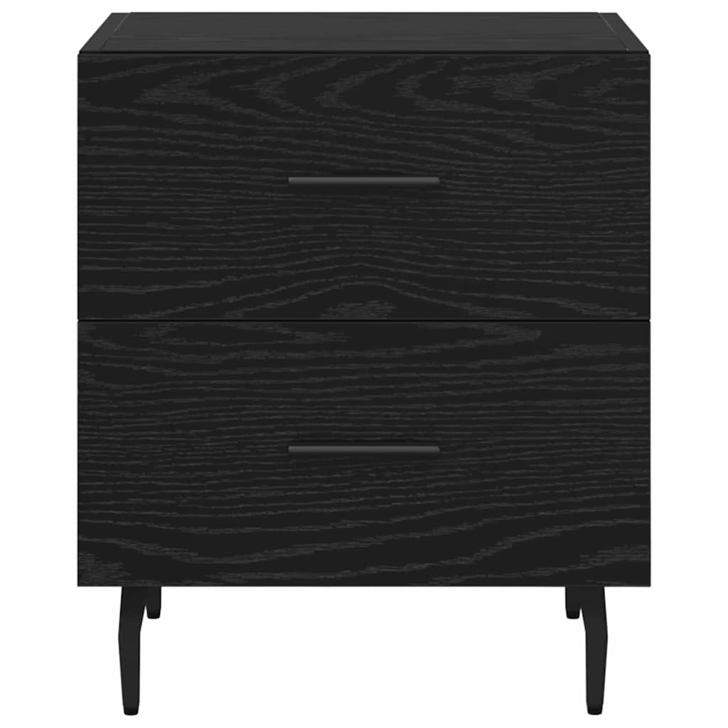 Nachttisch Schwarz Eichen-Optik 40 x 35 x 47,5 cm Holzwerkstoff
