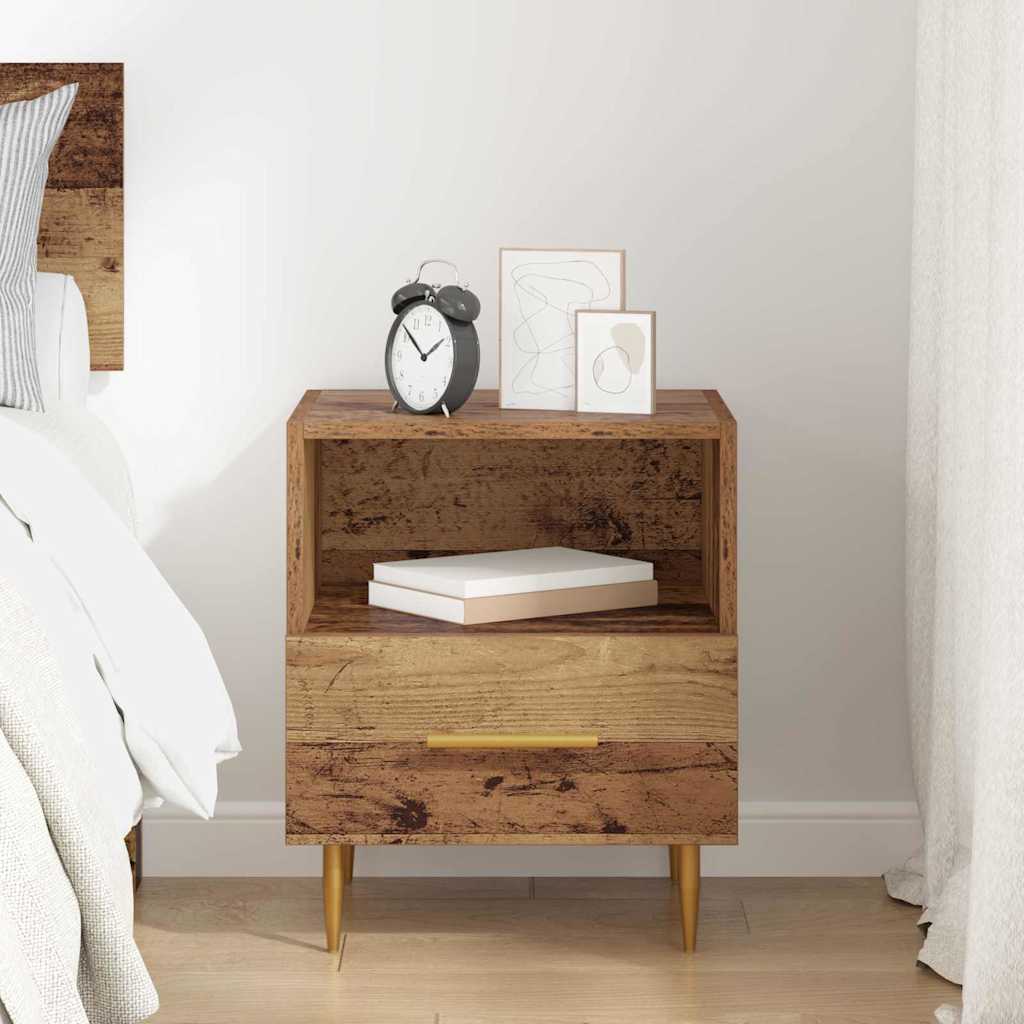 Nachttisch mit Schubladen Braun 40 x 35 x 47,5 cm Holzwerkstoff