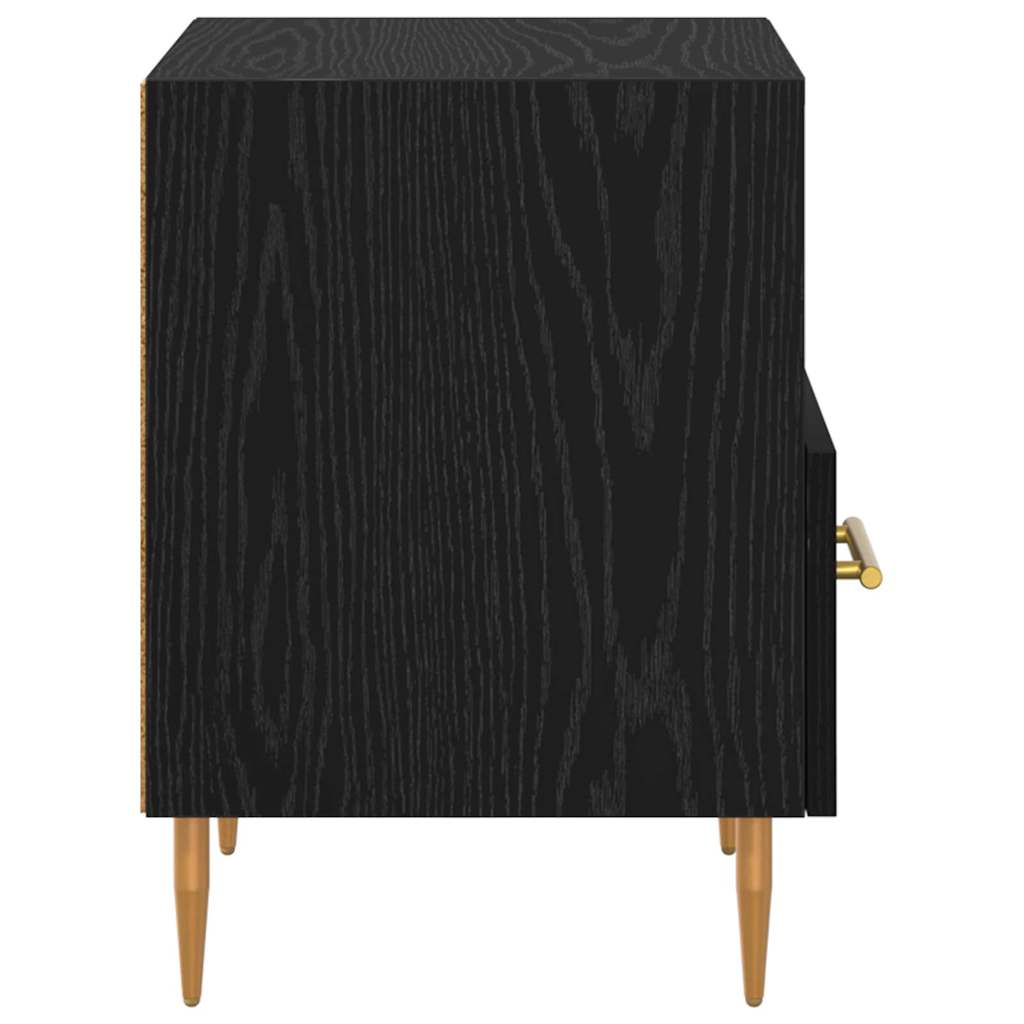 Nachttisch Schwarz 40 x 35 x 47,5 cm Holzwerkstoff