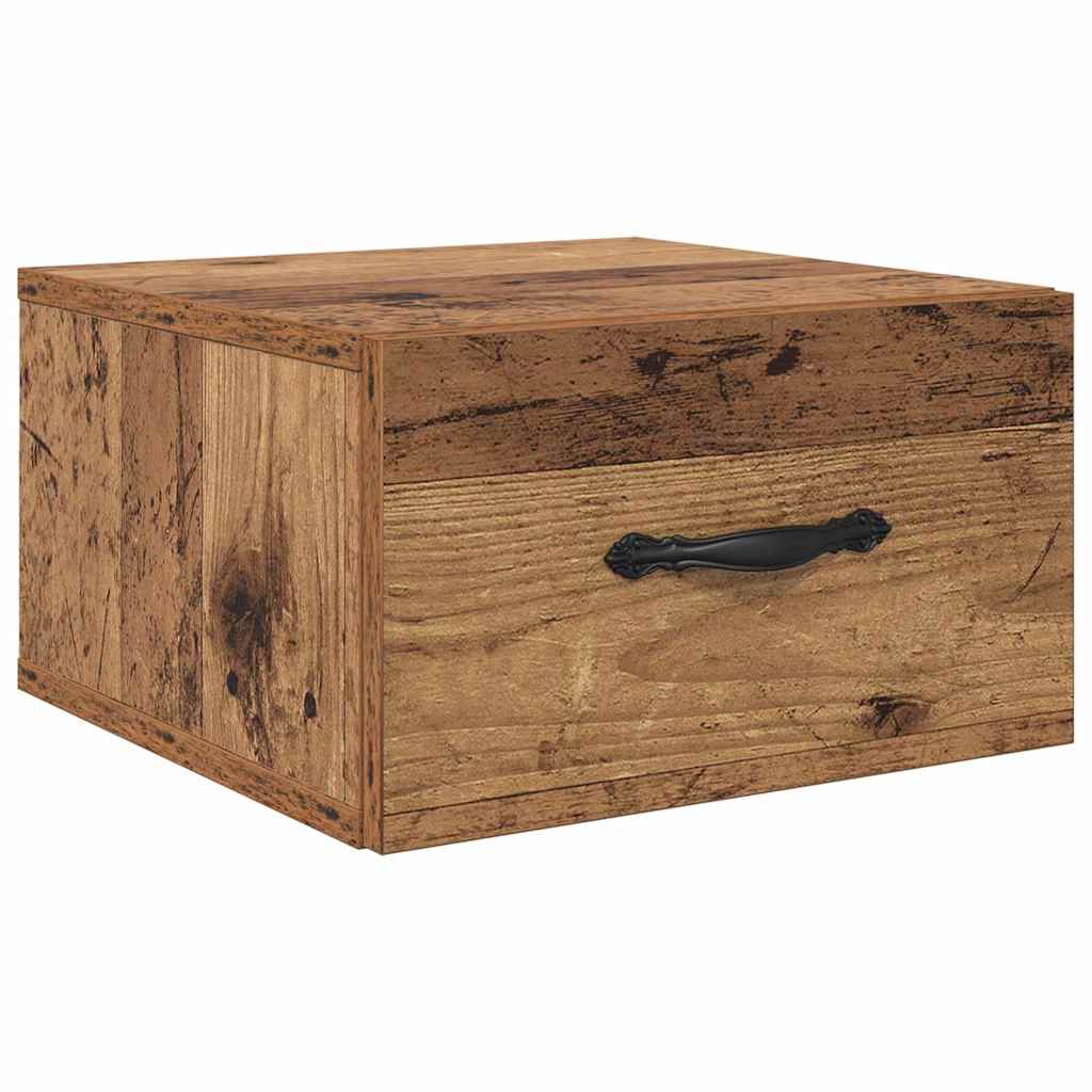 Nachttisch mit Schubladen Altholz 35 x 35 x 20 cm Holzwerkstoff