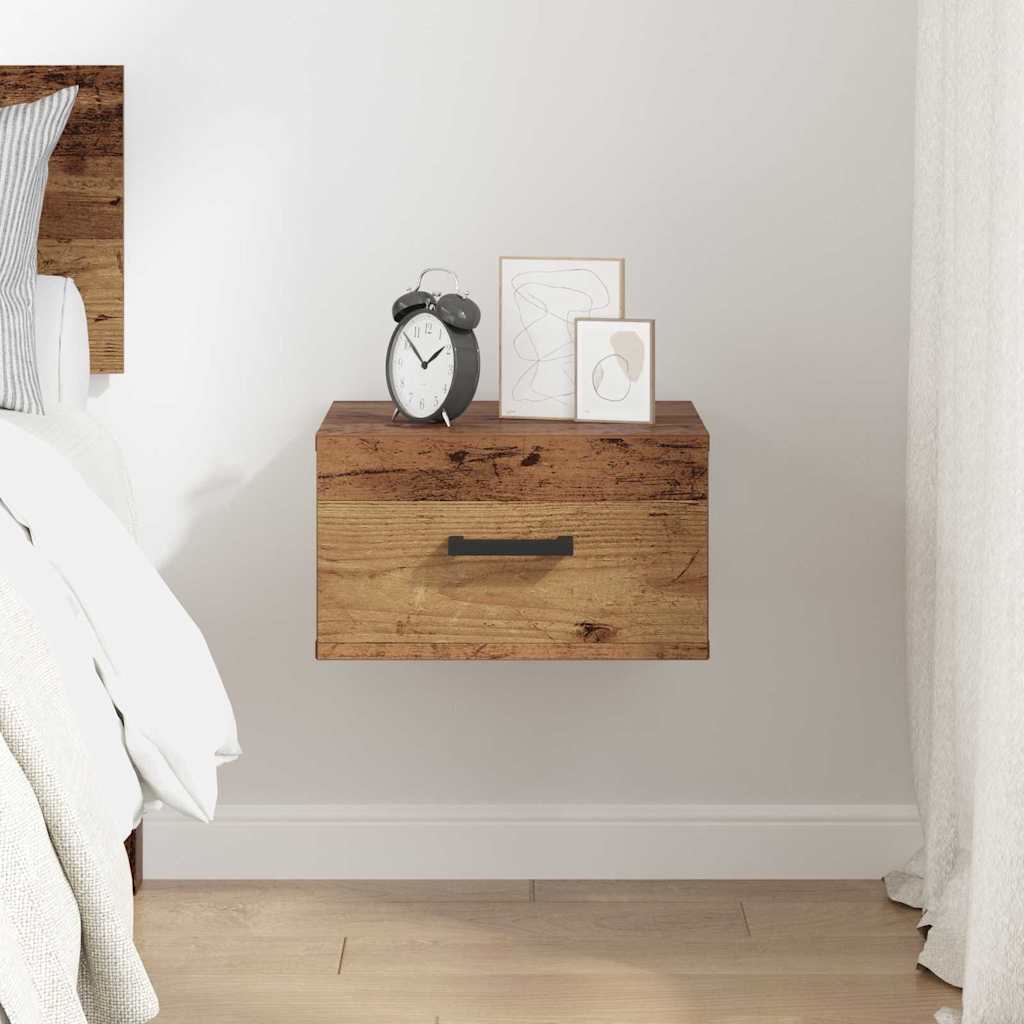 Nachttisch mit Schubladen Altholz 35 x 35 x 20 cm Holzwerkstoff
