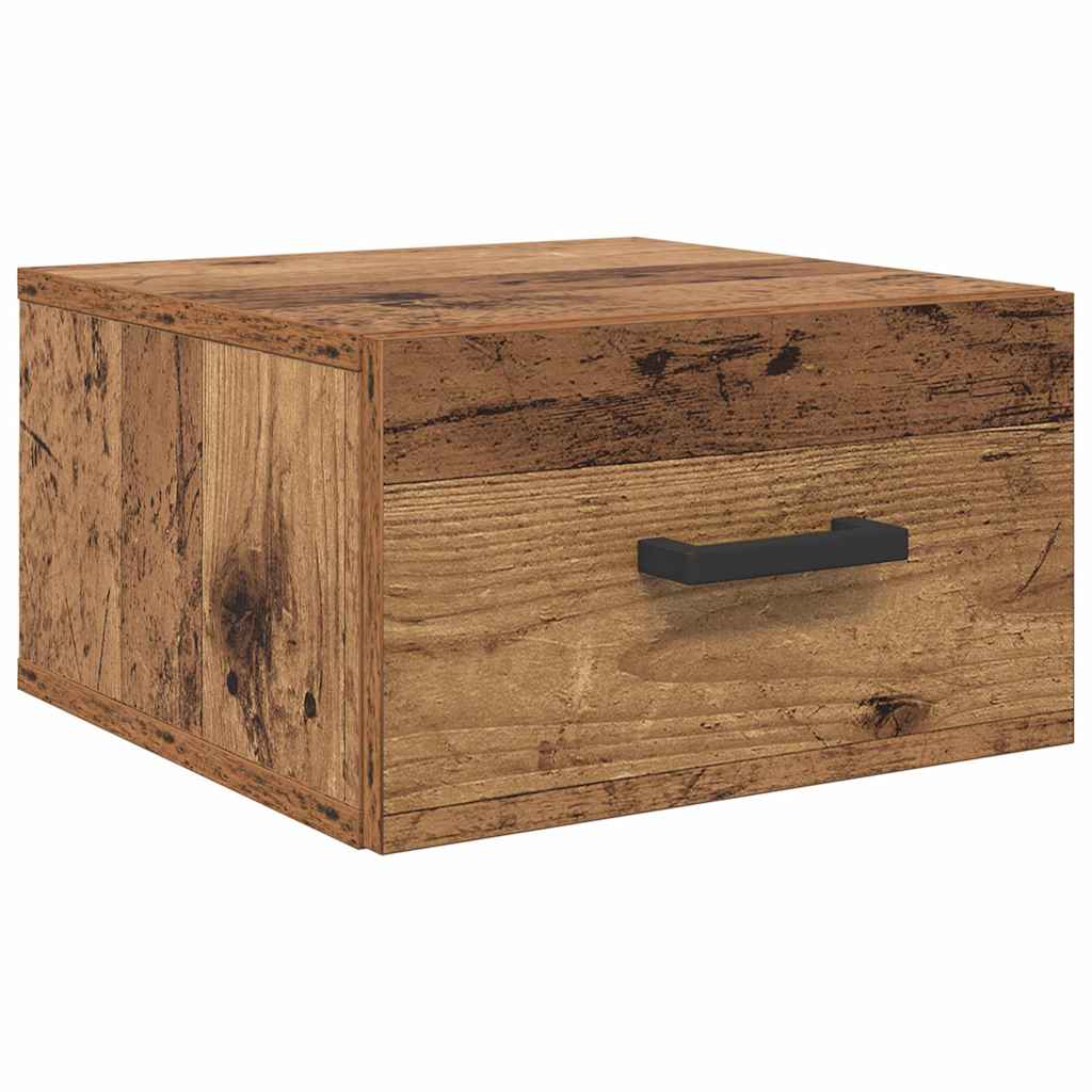 Nachttisch mit Schubladen Altholz 35 x 35 x 20 cm Holzwerkstoff