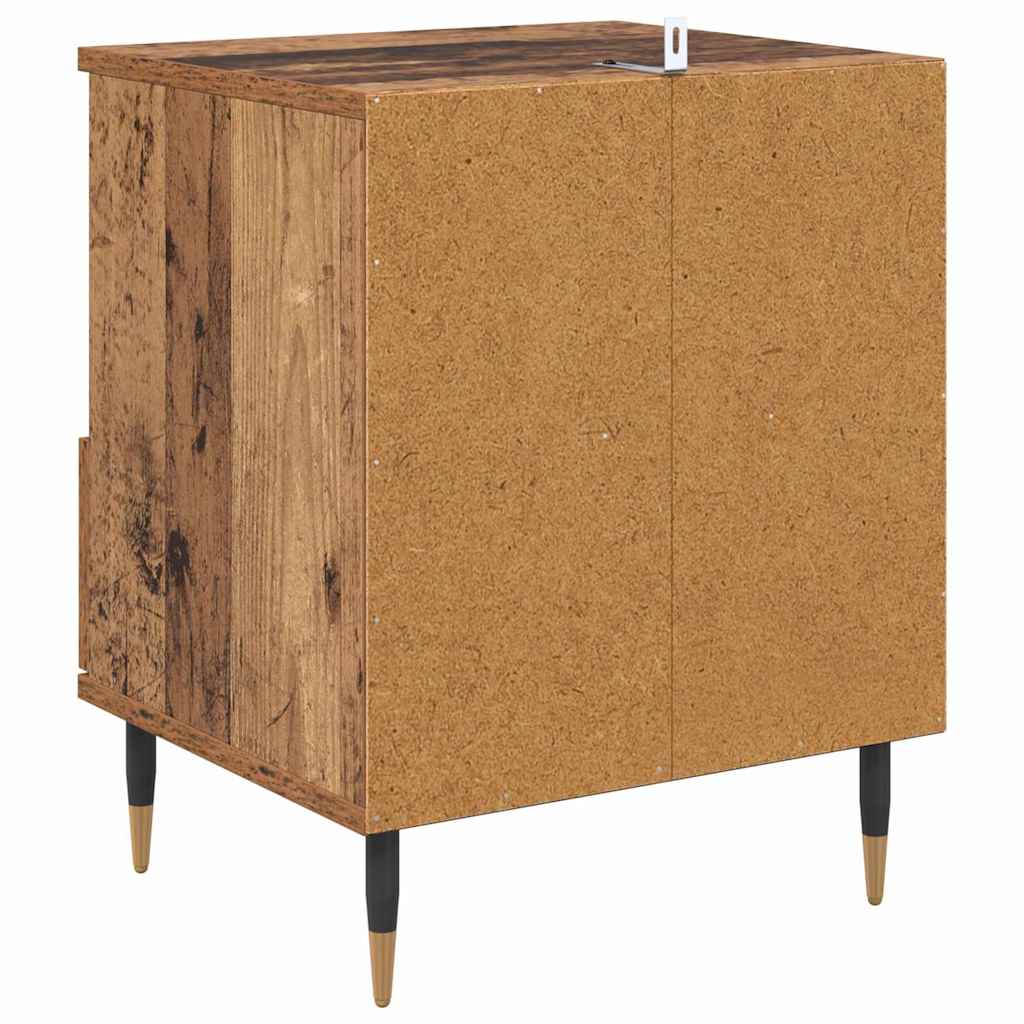 Nachttisch mit Schubladen Altholz 40 x 35 x 50 cm Holzwerkstoff