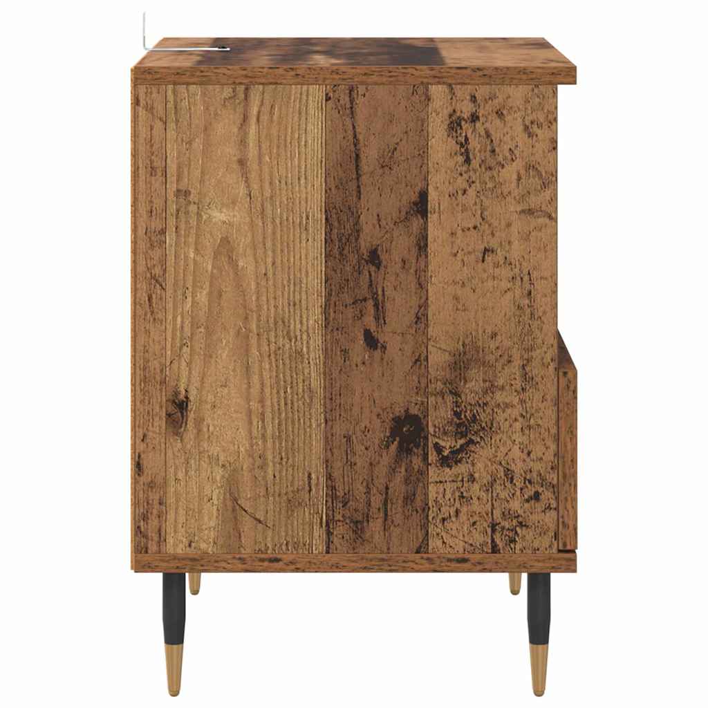 Nachttisch mit Schubladen Altholz 40 x 35 x 50 cm Holzwerkstoff