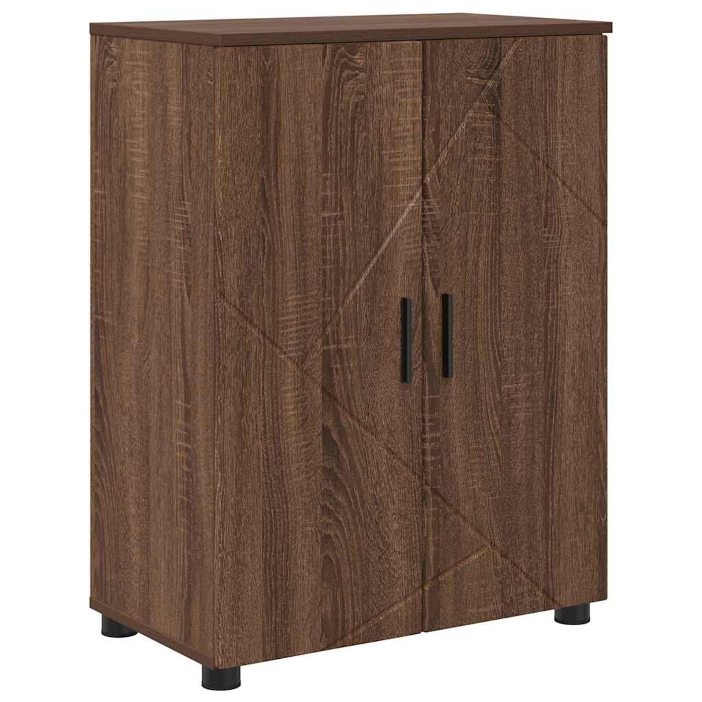 Badezimmer Schrank mit Regal Braun Eichen-Optik 60 x 35 x 80 cm