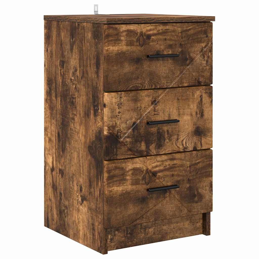 Nachttisch Räuchereiche 38 x 38 x 66 cm Holzwerkstoff