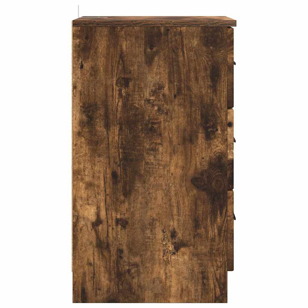 Nachttisch Räuchereiche 38 x 38 x 66 cm Holzwerkstoff