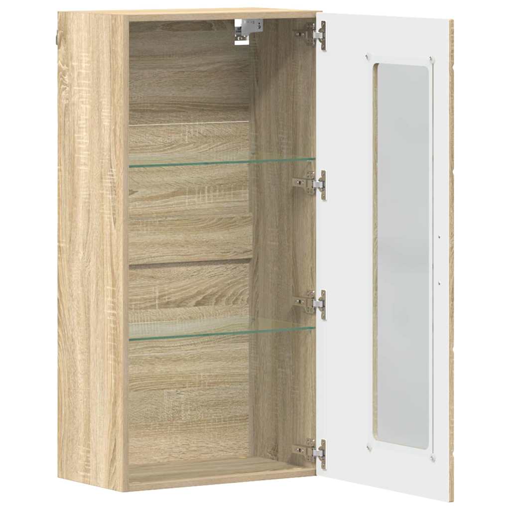 Wandmontierter Schrank mit Regal Sonoma-Eiche 55 x 29 x 100 cm