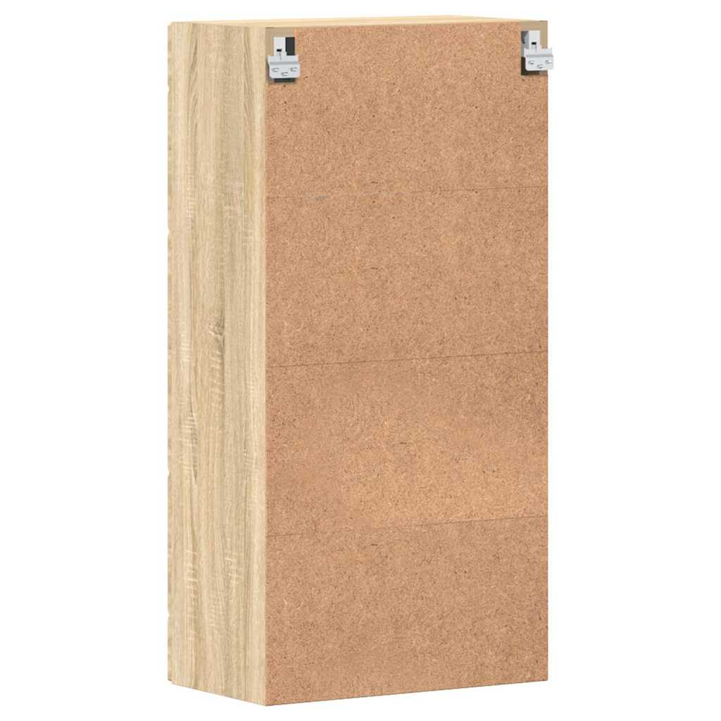 Wandmontierter Schrank mit Regal Sonoma-Eiche 55 x 29 x 100 cm