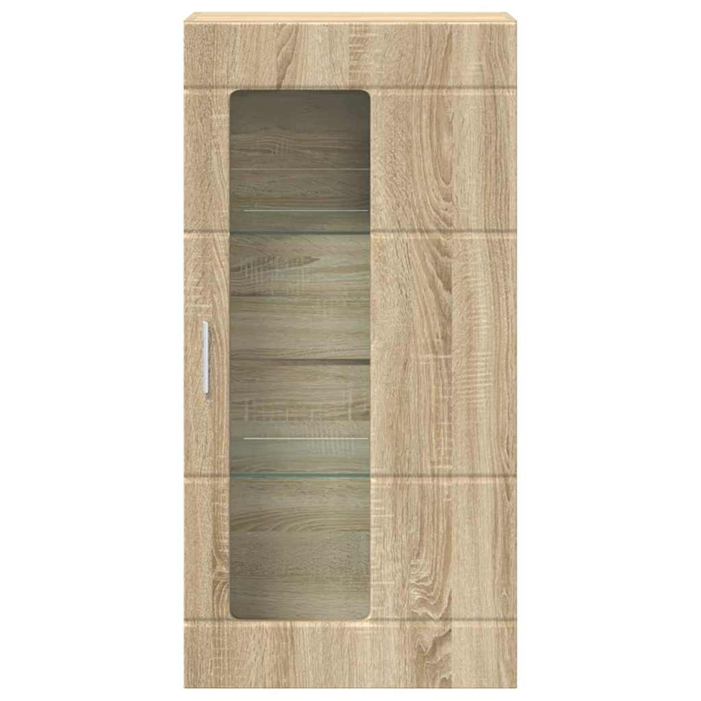 Wandmontierter Schrank mit Regal Sonoma-Eiche 55 x 29 x 100 cm