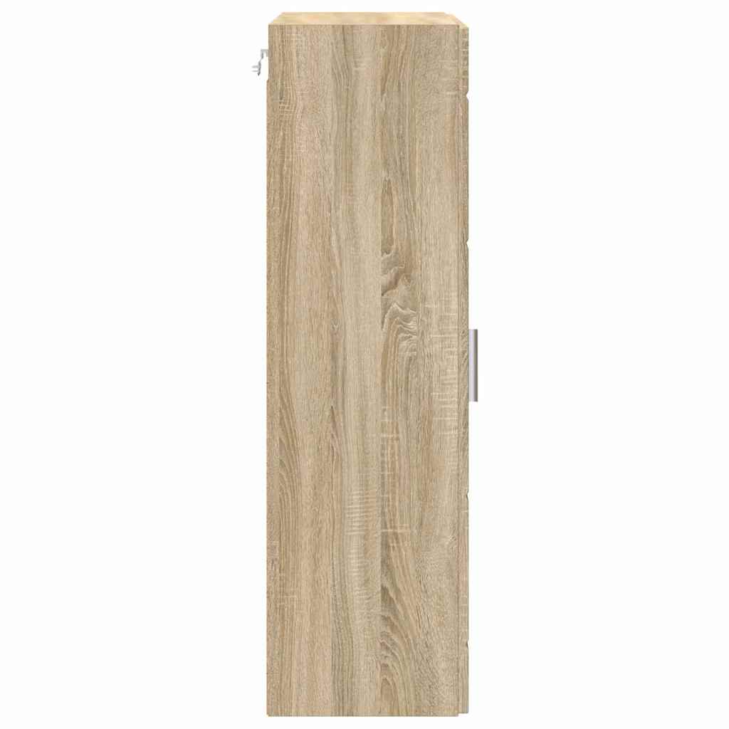 Wandmontierter Schrank mit Regal Sonoma-Eiche 55 x 29 x 100 cm
