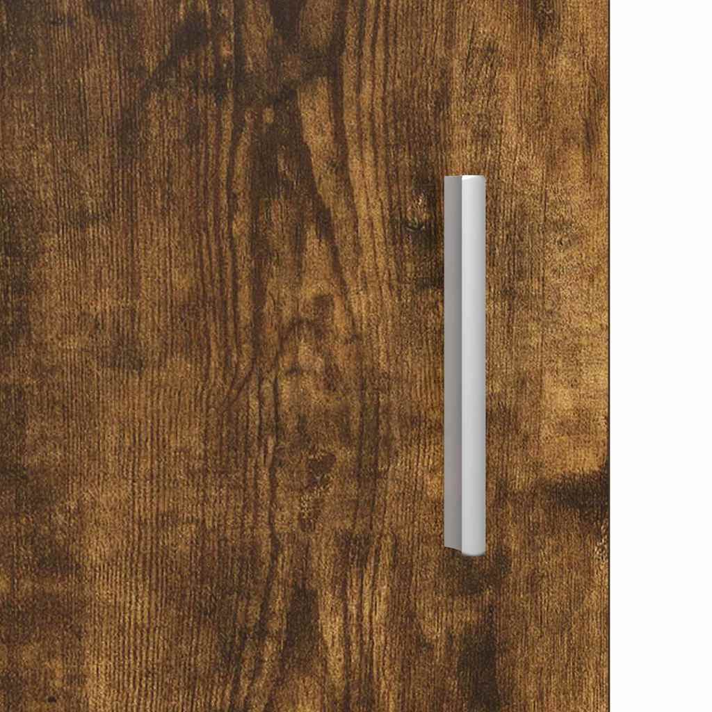 Wandmontierter Schrank mit Regal Räuchereiche 55 x 29 x 100 cm