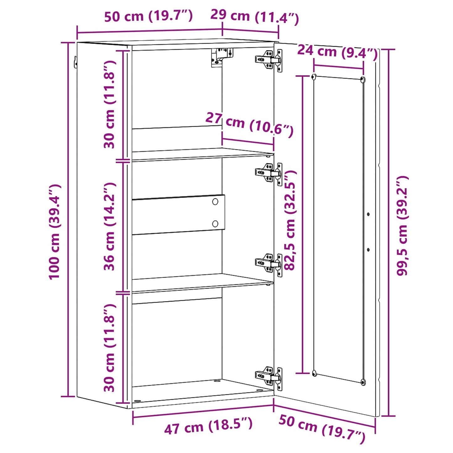 Holzschrank Geräucherte Eiche Holzwerkstoff