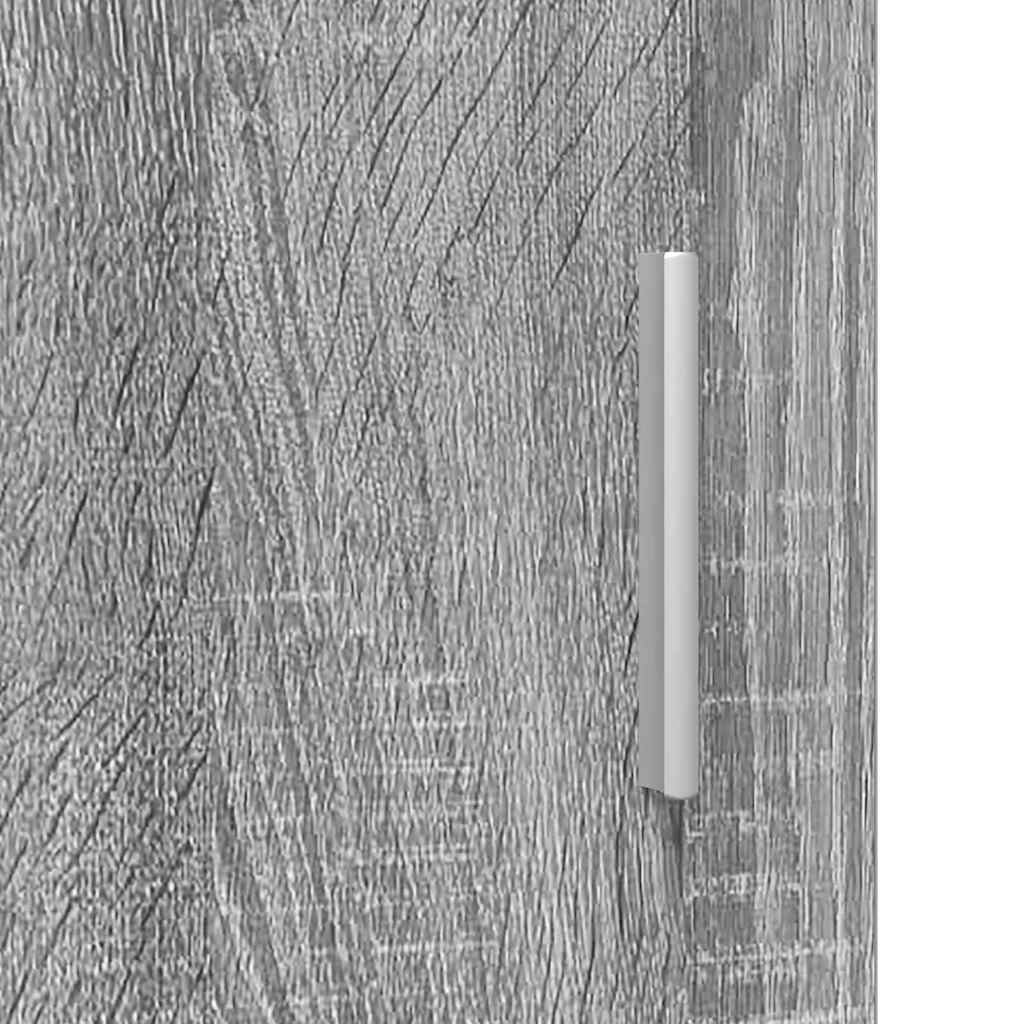 Wandmontierter Schrank mit Regal Grau Sonoma 55 x 29 x 100 cm