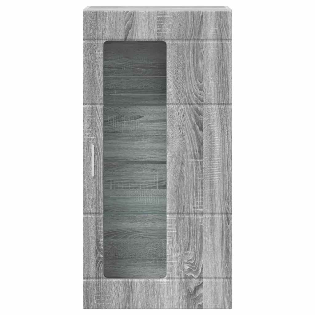 Wandmontierter Schrank mit Regal Grau Sonoma 55 x 29 x 100 cm