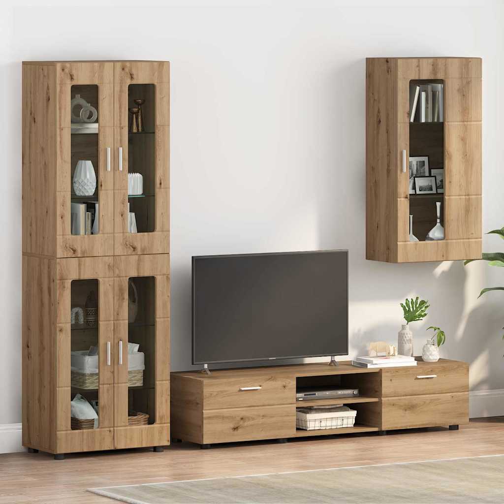 Wandmontierter Schrank mit Regal Artisan-Eiche 55 x 29 x 100 cm