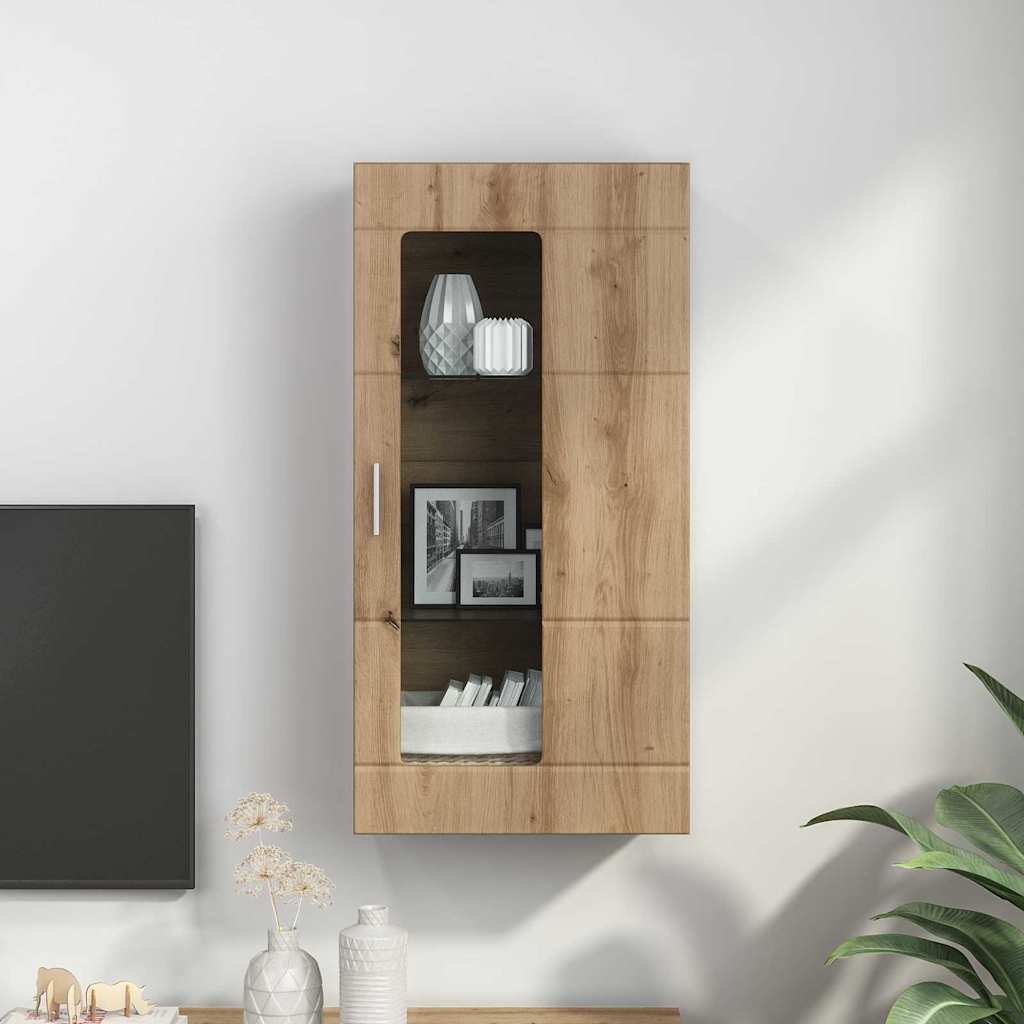Wandmontierter Schrank mit Regal Artisan-Eiche 55 x 29 x 100 cm