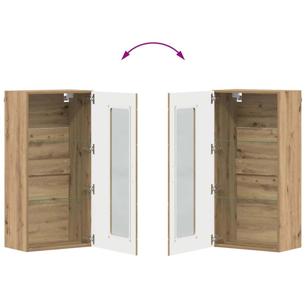 Wandmontierter Schrank mit Regal Artisan-Eiche 55 x 29 x 100 cm