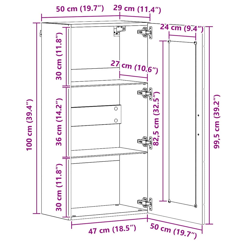 Holzschrank Artisan-Eiche Holzwerkstoff