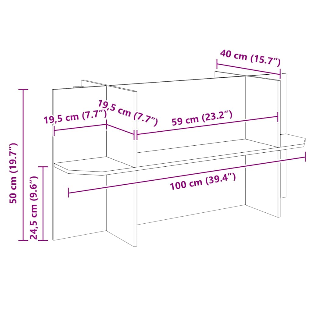 Terrarienbasis mit Regal Braun 100 x 40 x 50 cm OSB