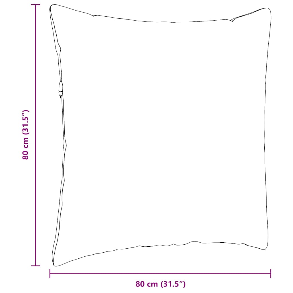 Sofakissen 2 stk. Stoff Hellgrau 80 x 80 cm