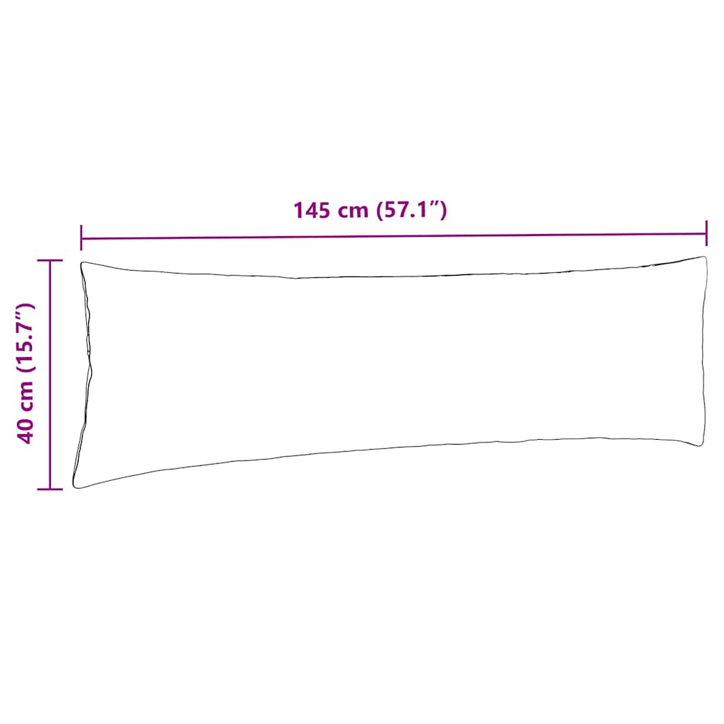 Sofakissen 2 stk. Stoff Dunkelgrau 145 x 40 cm