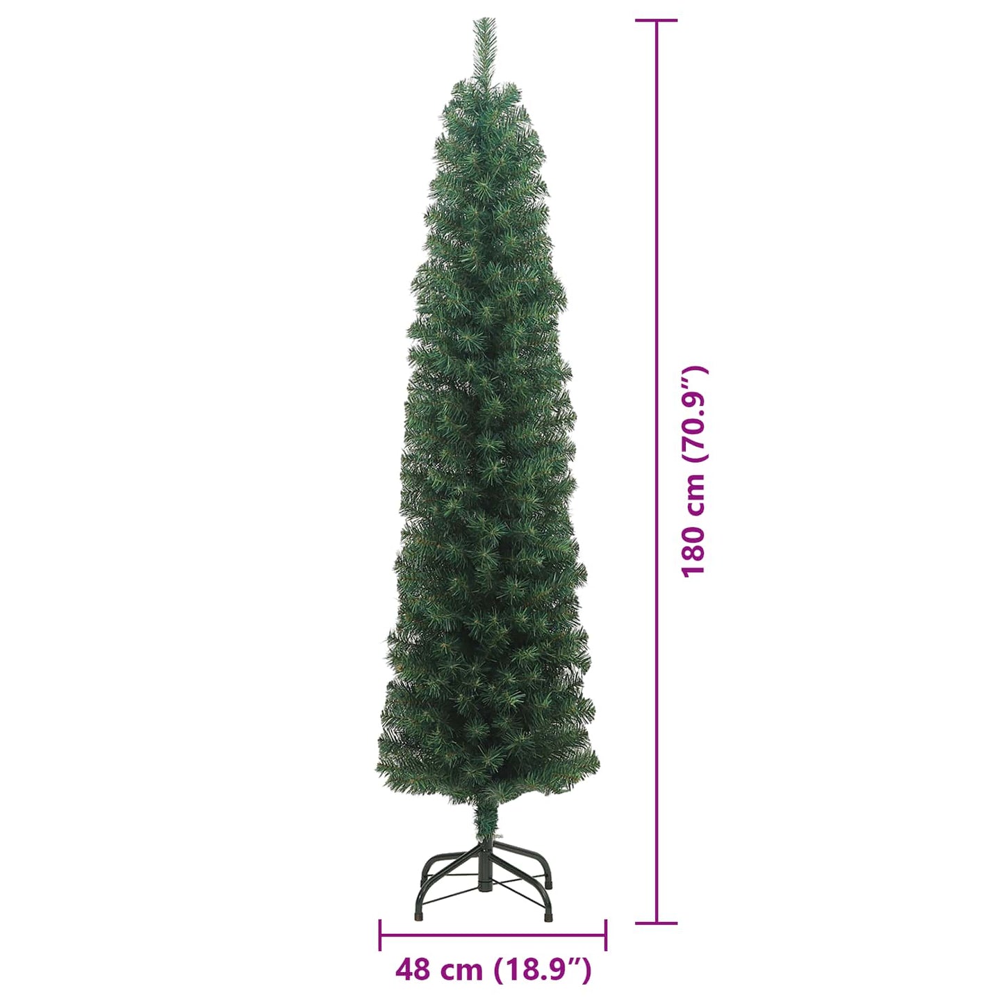 Künstlicher Weihnachtsbaum mit 300 LEDs mit Ständer Grün 180 cm