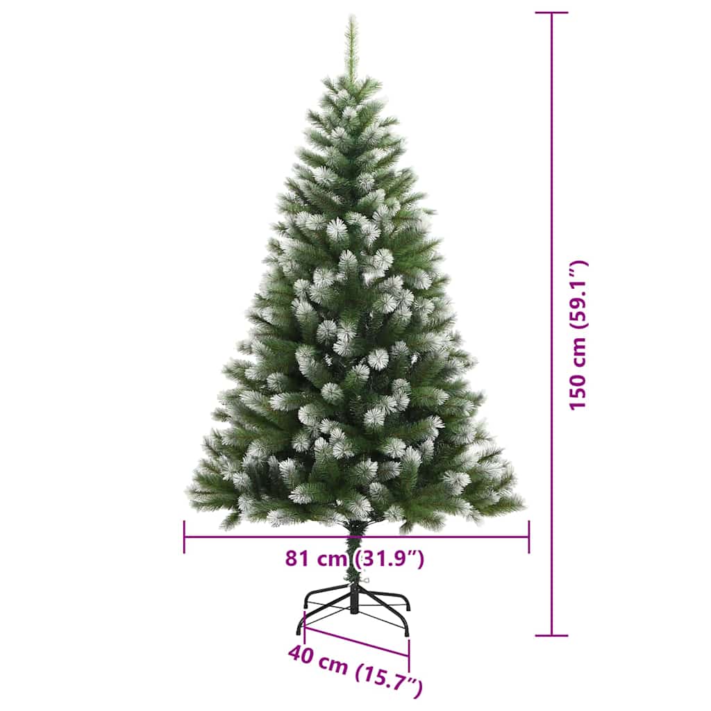 Künstlicher schwenkbarer Weihnachtsbaum mit flockigem Schnee
