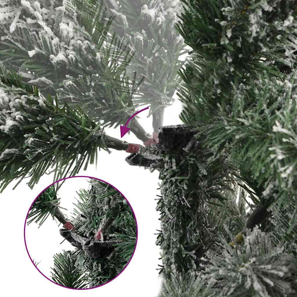 Künstlicher klappbarer Weihnachtsbaum Grün und Weiß 240 cm